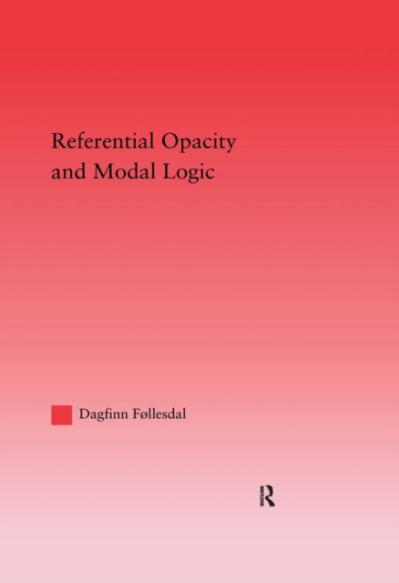 Referential Opacity and Modal Logic, EPUB eBook