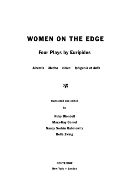 Women on the Edge : Four Plays by Euripides, EPUB eBook