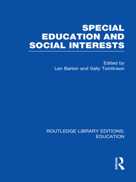 Special Education and Social Interests (RLE Edu M), EPUB eBook