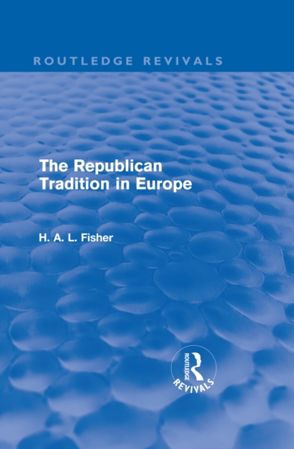 The Republican Tradition in Europe, PDF eBook