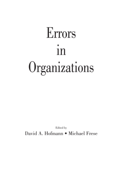 Errors in Organizations, PDF eBook
