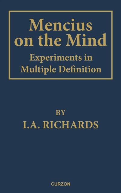 Mencius on the Mind : Experiments in Multiple Definition, EPUB eBook