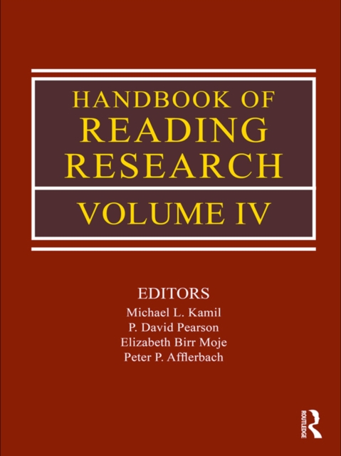 Handbook of Reading Research, Volume IV, EPUB eBook