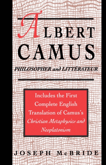 Albert Camus : Philosopher and Littrateur, PDF eBook
