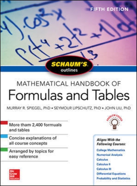 Schaum's Outline of Mathematical Handbook of Formulas and Tables, Fifth Edition, Paperback / softback Book
