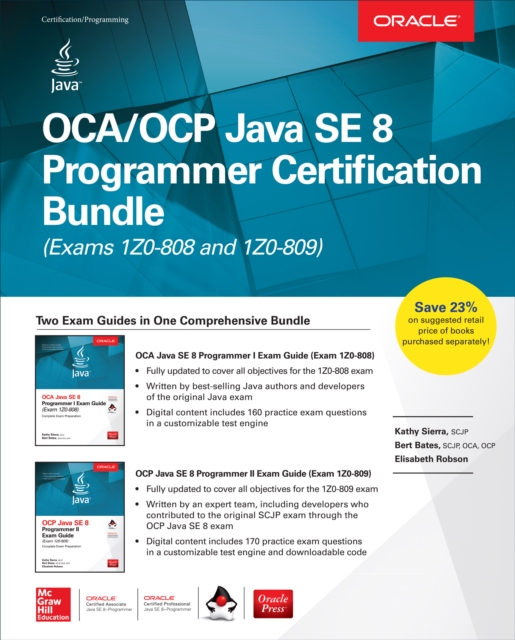OCA/OCP Java SE 8 Programmer Certification Bundle (Exams 1Z0-808 and 1Z0-809), EPUB eBook