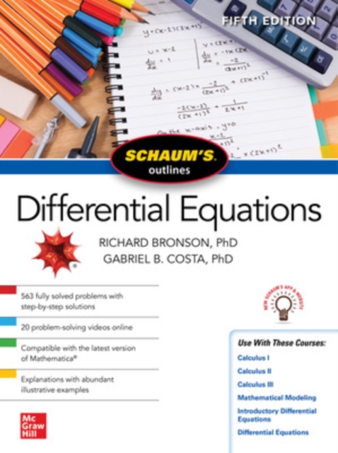 Schaum's Outline of Differential Equations, Fifth Edition, Paperback / softback Book