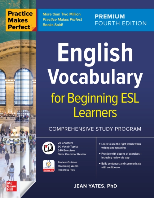 Practice Makes Perfect: English Vocabulary for Beginning ESL Learners, Premium Fourth Edition, EPUB eBook