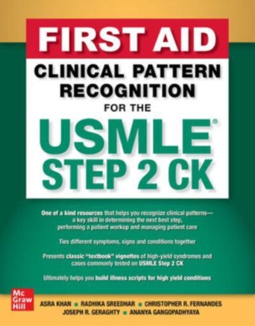 First Aid Clinical Pattern Recognition for the USMLE Step 2 CK, Hardback Book
