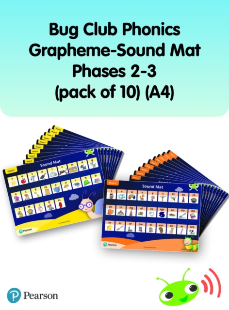 Bug Club Phonics Grapheme-Sound Mats Phases 2-3 (pack of 10) (A4), Undefined Book