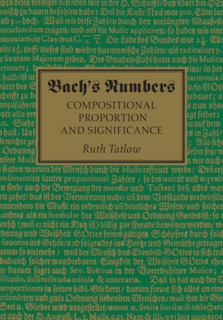 Bach's Numbers : Compositional Proportion and Significance, EPUB eBook