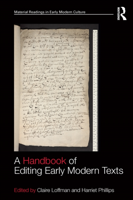 A Handbook of Editing Early Modern Texts, PDF eBook