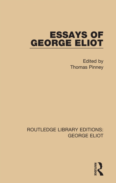 Essays of George Eliot, PDF eBook