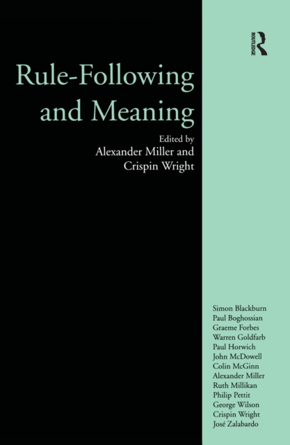Rule-following and Meaning, EPUB eBook