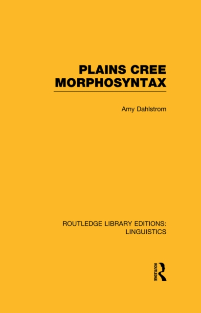 Plains Cree Morphosyntax, EPUB eBook