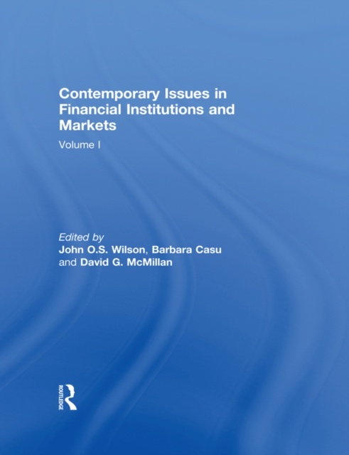 Contemporary Issues in Financial Institutions and Markets : Volume I, EPUB eBook