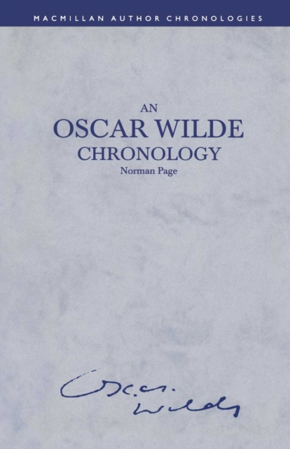 An Oscar Wilde Chronology, PDF eBook