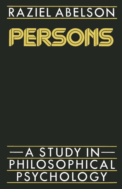 Persons: A Study in Philosophical Psychology, PDF eBook