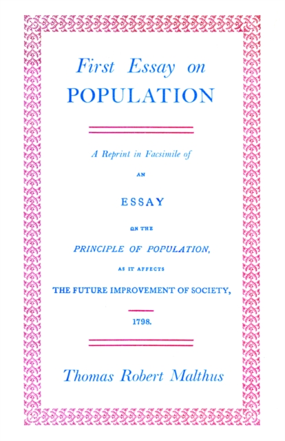 First Essay on Population 1798, PDF eBook