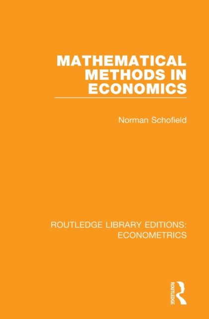 Mathematical Methods in Economics, EPUB eBook
