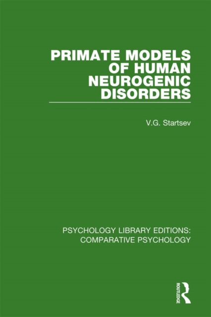 Primate Models of Human Neurogenic Disorders, EPUB eBook