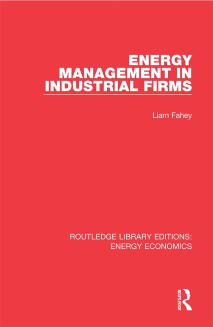 Energy Management in Industrial Firms, PDF eBook