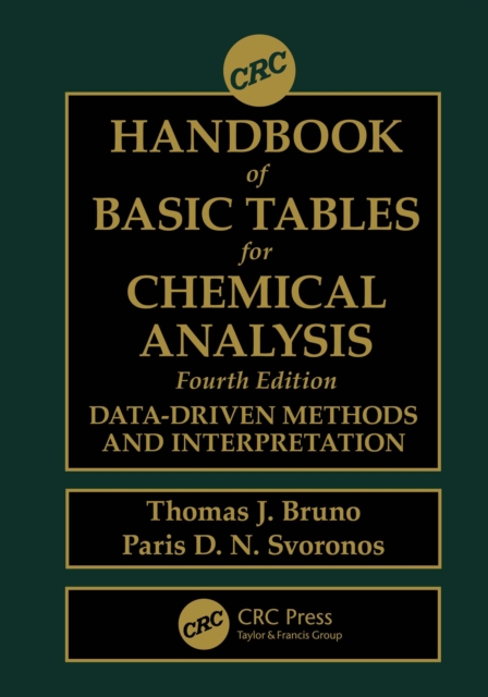 CRC Handbook of Basic Tables for Chemical Analysis : Data-Driven Methods and Interpretation, PDF eBook