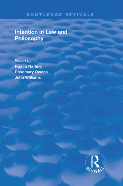Intention in Law and Philosophy, PDF eBook