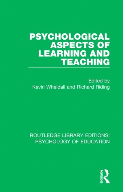 Psychological Aspects of Learning and Teaching, PDF eBook