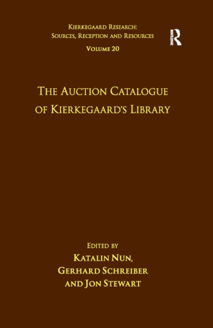 Volume 20: The Auction Catalogue of Kierkegaard's Library, PDF eBook