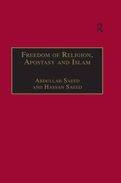 Freedom of Religion, Apostasy and Islam, EPUB eBook