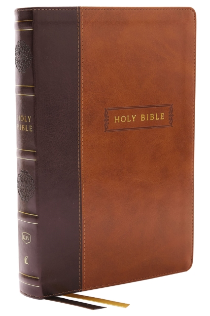 KJV Holy Bible with 73,000 Center-Column Cross References, Brown Leathersoft, Red Letter, Comfort Print (Thumb Indexed): King James Version, Leather / fine binding Book