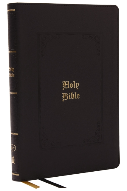 KJV Holy Bible: Giant Print Thinline Bible, Black Leathersoft, Red Letter, Comfort Print: King James Version (Vintage Series), Leather / fine binding Book