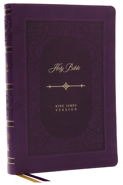 KJV Holy Bible: Giant Print Thinline Bible, Purple Leathersoft, Red Letter, Comfort Print: King James Version (Vintage Series), Leather / fine binding Book