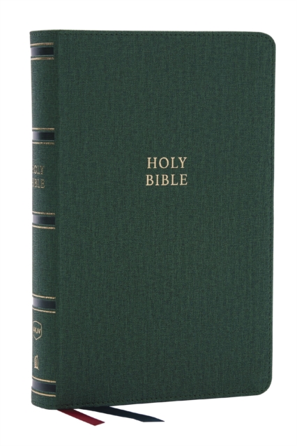 NKJV, Single-Column Reference Bible, Verse-by-verse, Green Leathersoft, Red Letter, Comfort Print (Thumb Indexed), Leather / fine binding Book