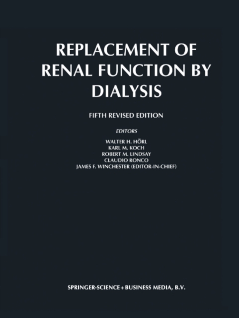 Replacement of Renal Function by Dialysis, PDF eBook