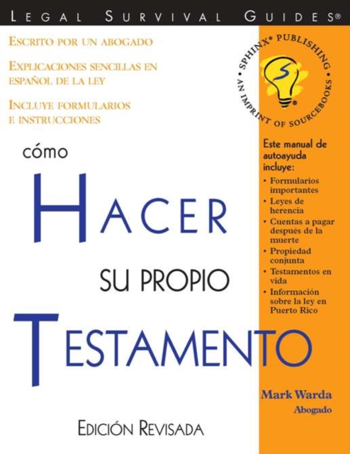 Como Hacer Su Propio Testamento : (How to Make Your Own Will, Spanish Edition), EPUB eBook