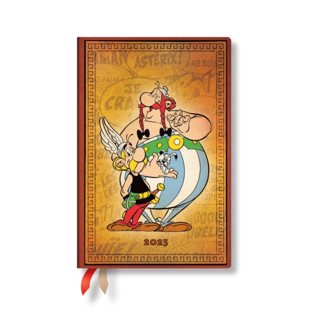 Asterix & Obelix (The Adventures of Asterix) Mini 12-month Horizontal Hardback Dayplanner 2025 (Elastic Band Closure), Hardback Book