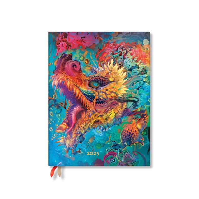Humming Dragon (Android Jones Collection) Midi 12-month Horizontal Softcover Flexi Dayplanner 2025 (Elastic Band Closure), Paperback / softback Book