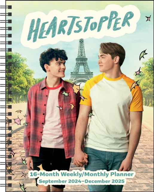 Heartstopper 16-Month 2024-2025 Weekly/Monthly Planner Calendar with Bonus Stickers, Calendar Book