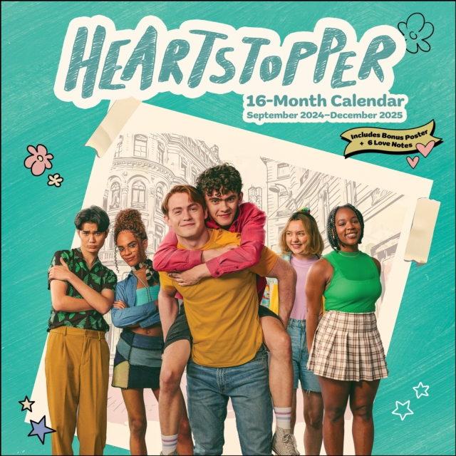 Heartstopper 16-Month 2024-2025 Wall Calendar with Bonus Poster and Love Notes, Calendar Book