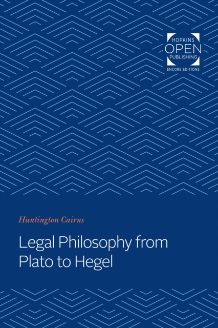 Legal Philosophy from Plato to Hegel, EPUB eBook