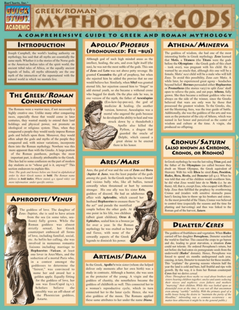 Mythology: Greek/Roman Gods, PDF eBook