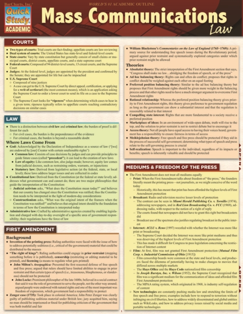 Mass Communications Law, PDF eBook