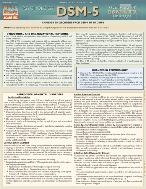 DSM-5 Overview of DSM-4 Changes, PDF eBook