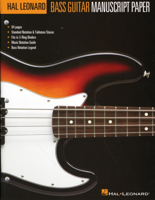 Hal Leonard Bass Guitar Manuscript Paper, Book Book