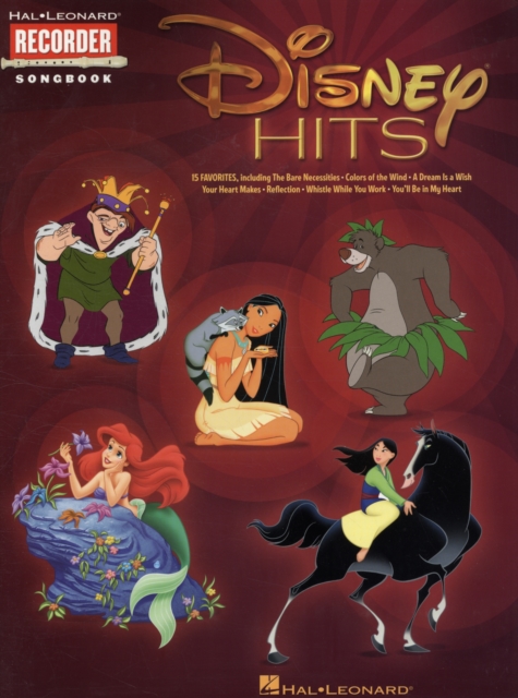 Disney Hits : Recorder Songbook - 15 Favorites, Book Book