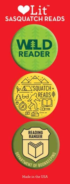 Sasquatch Reads 3-Button Assortment, Other printed item Book
