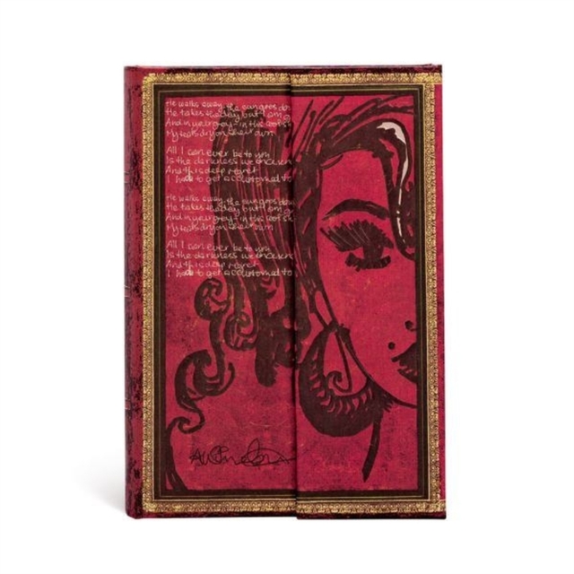 Amy Winehouse, Tears Dry (Embellished Manuscripts Collection) Mini Lined Hardcover Journal (Wrap Closure), Hardback Book