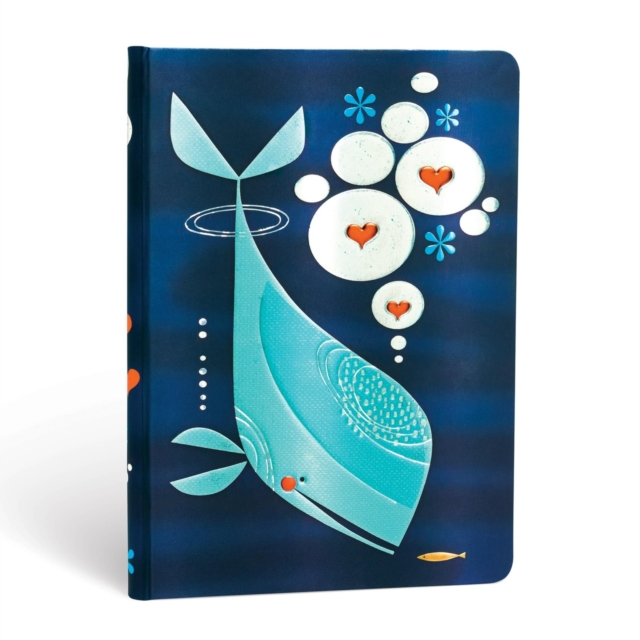 Whale and Friend Lined Hardcover Journal, Hardback Book